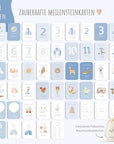 Milestone cards "Your first year", blue
