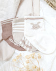 Babysocken Hase/braun im Dreierset