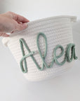 Basket with personalized name in your desired colors