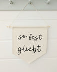 Fabric pennant "so loved"