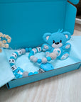 Coffret cadeau "Ours bleu" avec emballage cadeau
