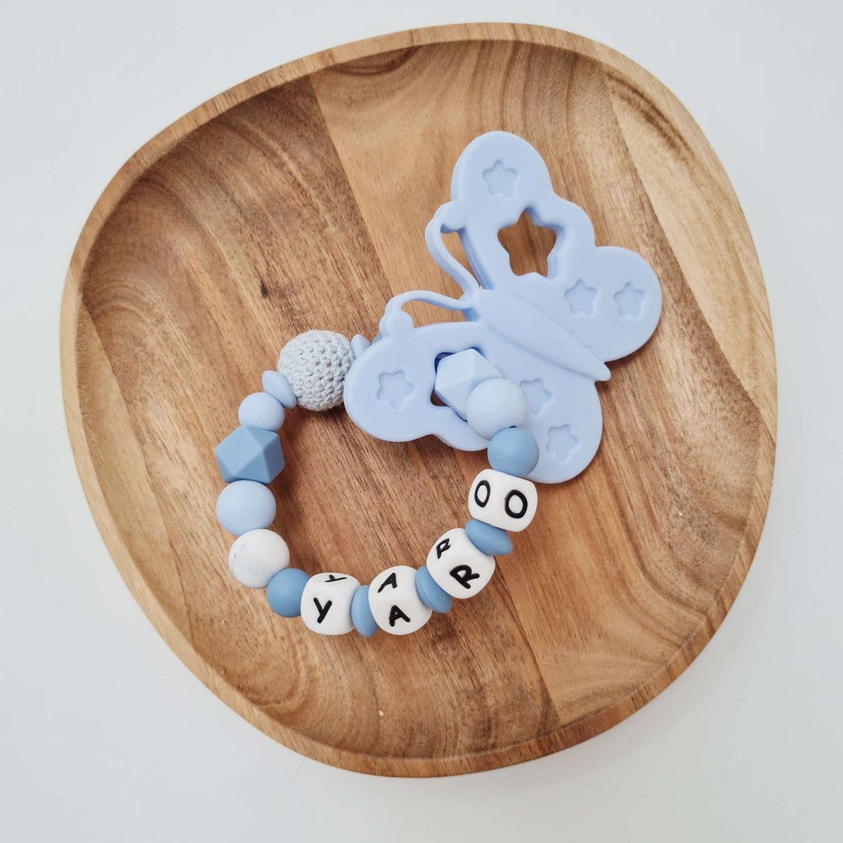 Teether / Teething Ring "Blue Butterfly"