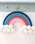 Regenbogen mit Wolken "Blau Pink"