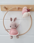 Personalized wall decor with name: Bunny with dress