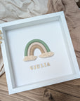 Picture frame with rainbow and names