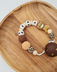 Dummy clip / Pacifier chain "brown lion"