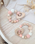 Peach Heart Teether/Rattle