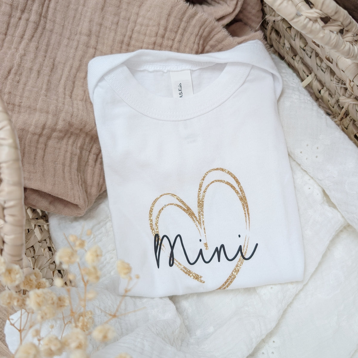 Baby Bodysuit "Mini with Heart", 3-6 Months
