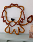 Knitted yarn lion