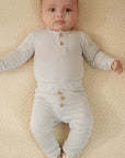 Long-sleeved baby bodysuit "light blue", size 68 (3-6 months), organic cotton