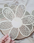 Wooden Flowers Wall Decor, Set of 3