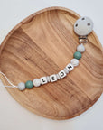 Pacifier Chain "Marble & Emerald"