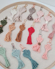 Macrame Heart Keychain