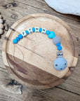 Pacifier Chain "Blue Heart"