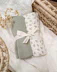 Lingettes en set : Eucalyptus/vert sauge