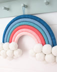 Regenbogen mit Wolken "Blau Pink"