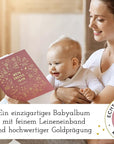 Baby Diary "My First Year", old rose with gold embossing