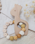 Wooden Teether / Rattle "Giraffe"