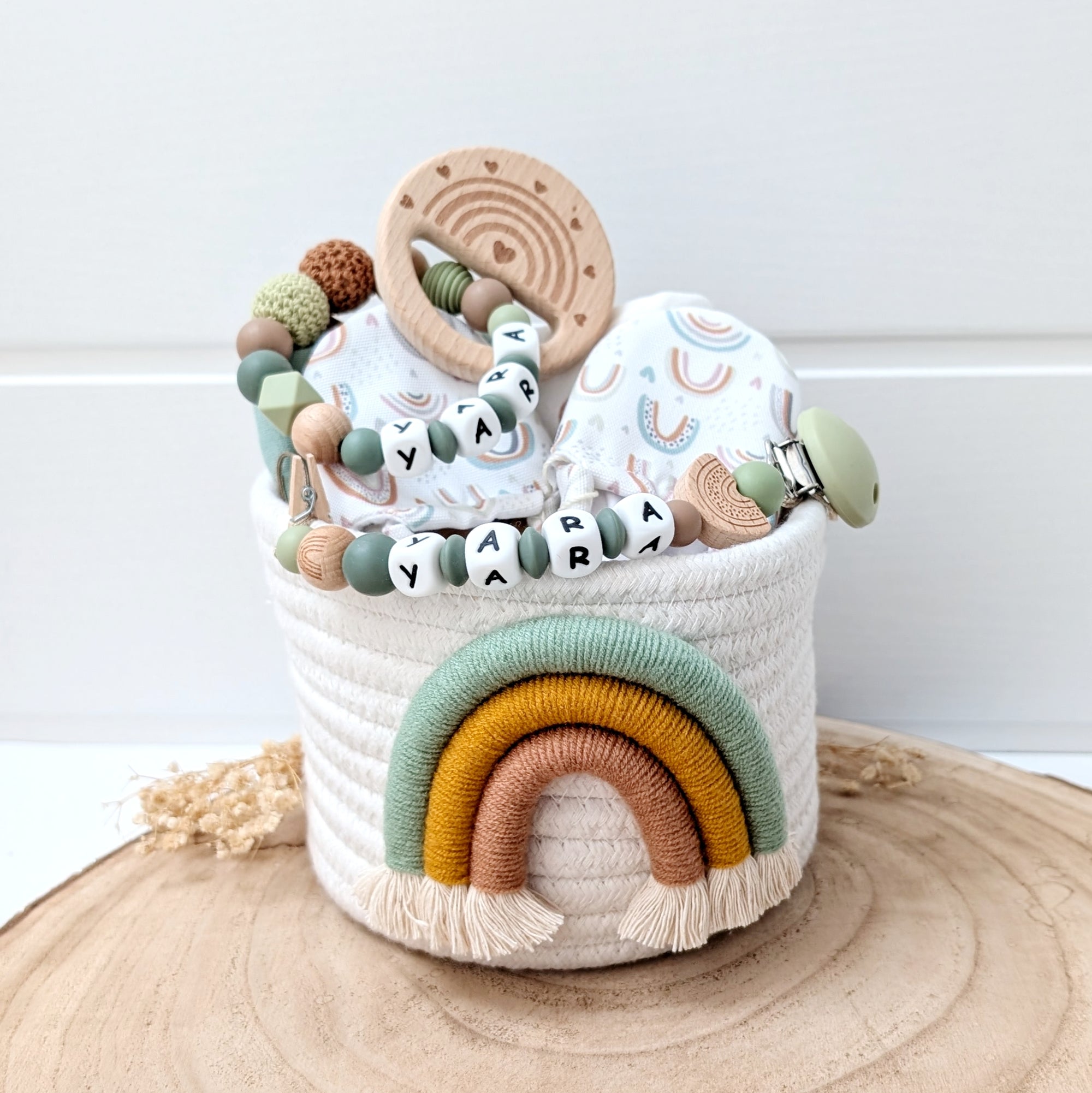 Windelcupcake / Geschenkset "Regenbogen"