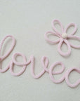 Lettering "loved" in desired color