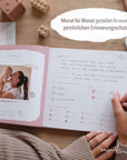 Baby Diary "Your First Year", pink version with flowers