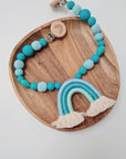 Chaîne de poussette "Arc-en-ciel Turquoise"