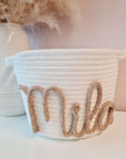 Basket with personalized name in your desired colors