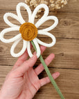 Knitted Tube Flowers: Sunflower and Daisy