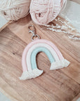 Pendant with rainbow in desired colors, optionally with name