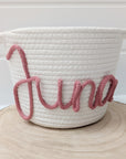 Basket with personalized name in your desired colors