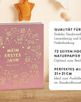 Baby Diary "My First Year", old rose with gold embossing