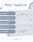 Baby Diary "Your First Year", blue version with sea creatures