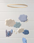 Felt Clouds Mobile, Blue Version