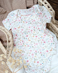 Baby Bodysuit "Fairy Garden", Size 62 (2-4 Months), Organic Cotton
