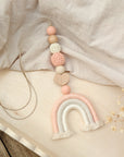 Pram chain lengthwise "Rainbow Peach Heart"
