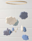 Felt Clouds Mobile, Blue Version