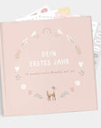 Baby Diary "Your First Year", pink version with flowers