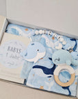 Coffret cadeau "Baleine avec couverture" dans son emballage cadeau