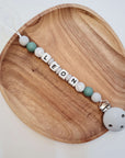 Pacifier Chain "Marble & Emerald"