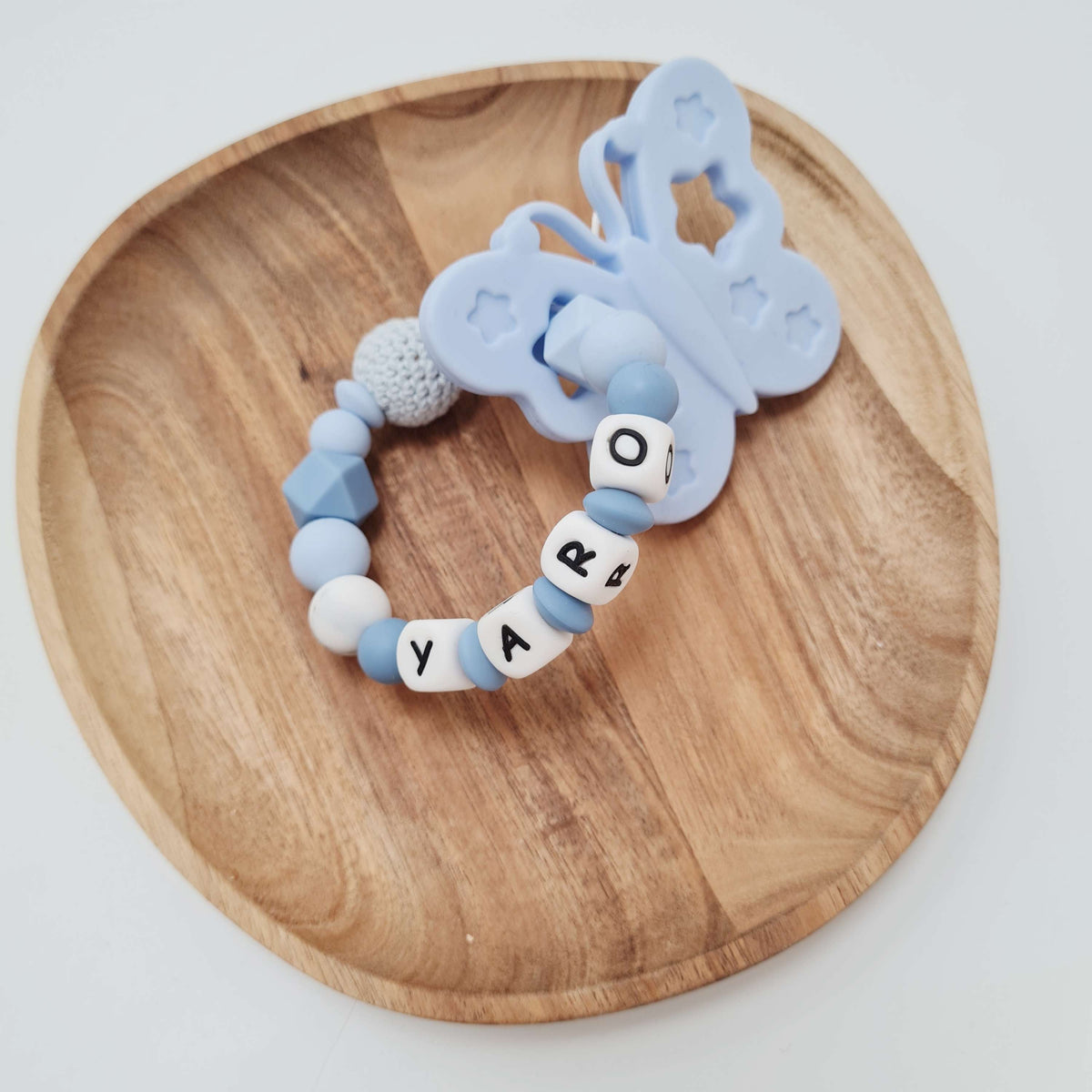 Teether / Teething Ring "Blue Butterfly"