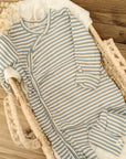 Romper "blue stripes", size 68 (3-6 months), organic cotton