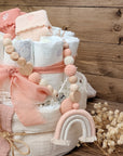 "Peach Heart" Diaper Cake