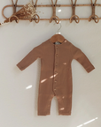 Organic Romper Walnut, 3-6 Months