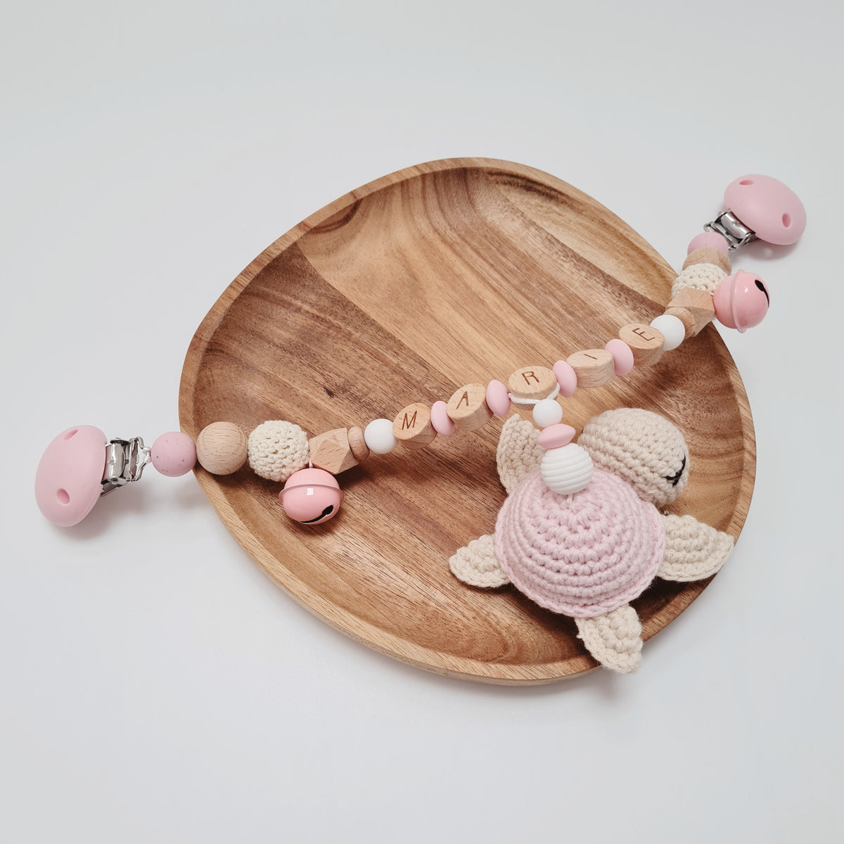 Pram garland "pink turtle"
