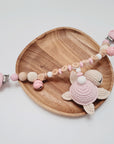 Pram garland "pink turtle"