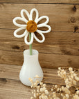Knitted Tube Flowers: Sunflower and Daisy
