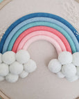 Regenbogen mit Wolken "Blau Pink"