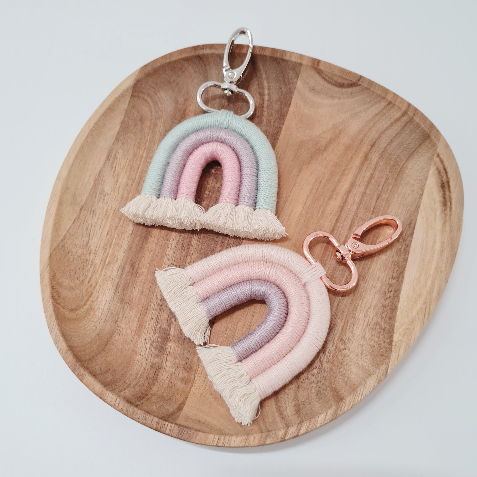 Pendant with rainbow in desired colors, optionally with name