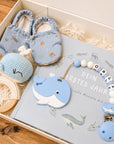 Gift set "Whale" with booties
