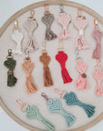 Macrame Heart Keychain
